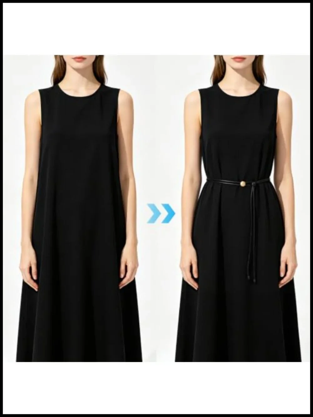 Women's Thin Rope Belt Skinny Tie Waist Belt Vegan Leather